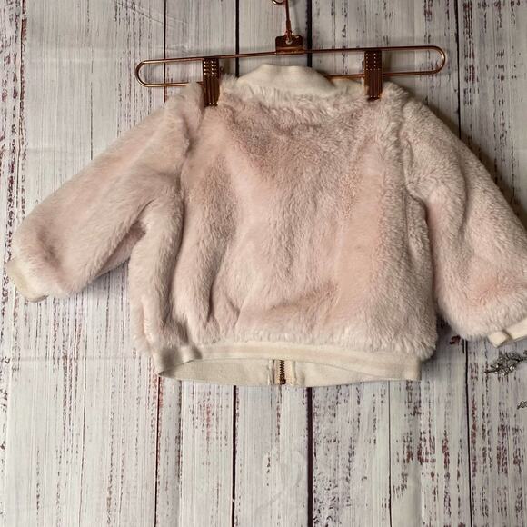 Cat & Jack Baby Pink Faux Fur Jacket Sz 6-9M - Picture 7 of 7